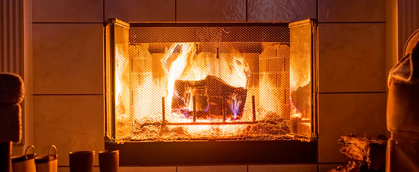 Mendota Hearth Landscape Fireplace Installation in West Springfield, Massachusetts