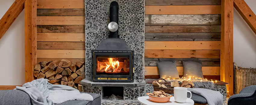 Thelin Hearth Products Direct Vent Gas Stove Fireplace Inspection in West Springfield, Massachusetts